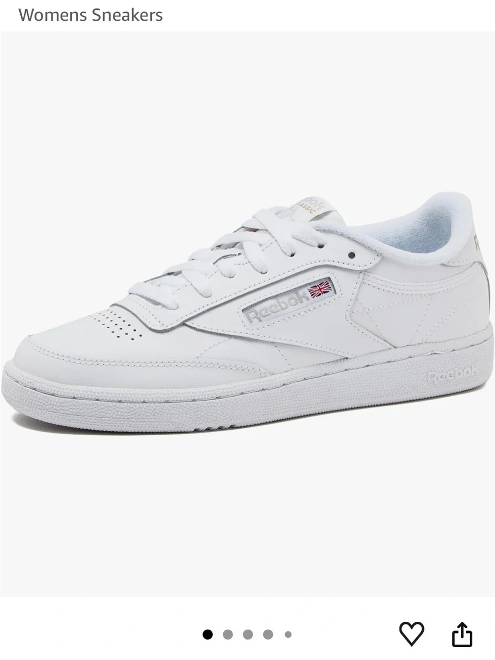 Reebok White Low-Top Leather Sneakers